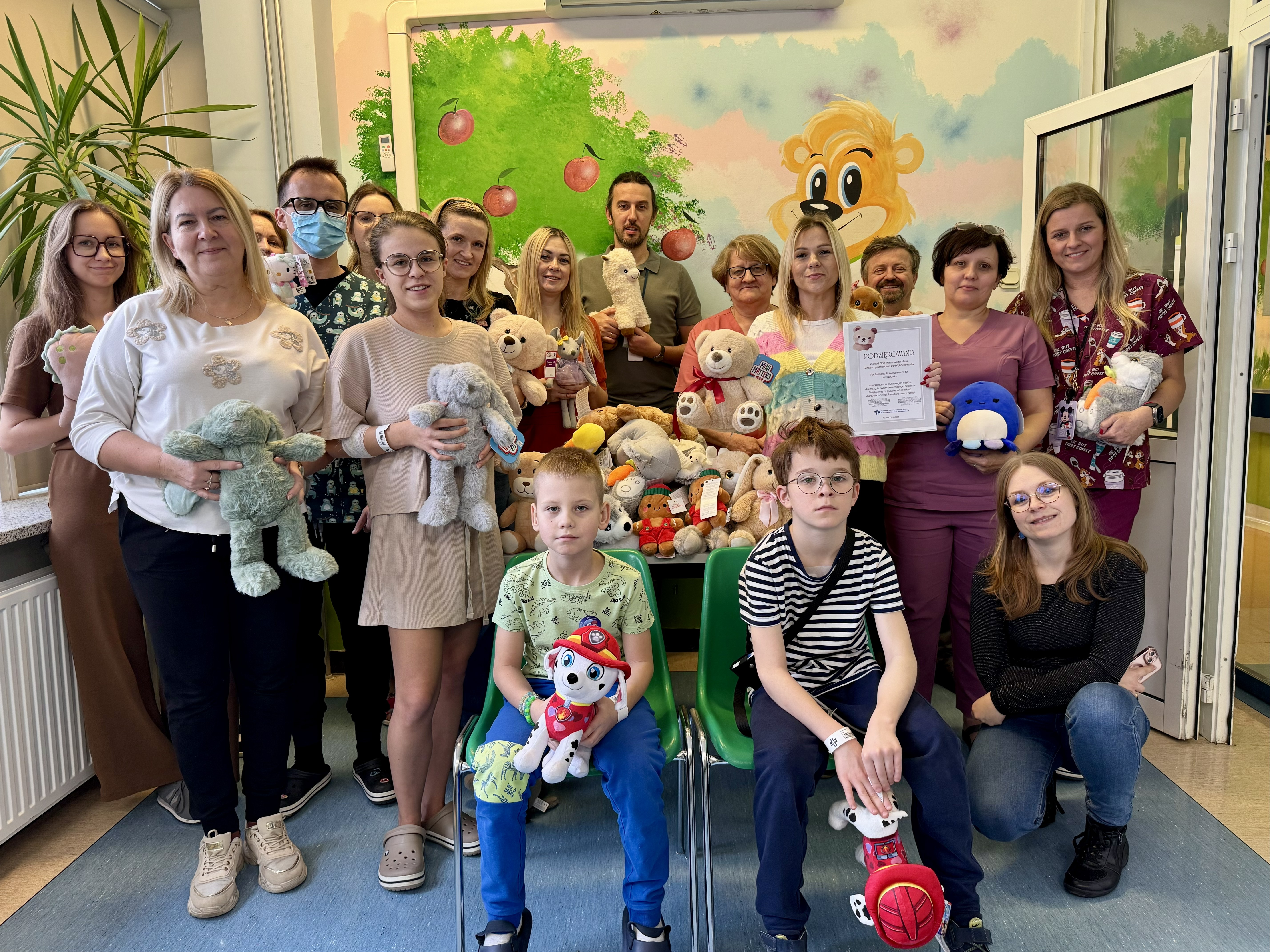 Pluszowy miś pediatria 